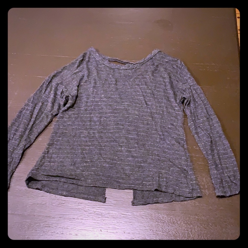 Long sleeve Open-back glittery top